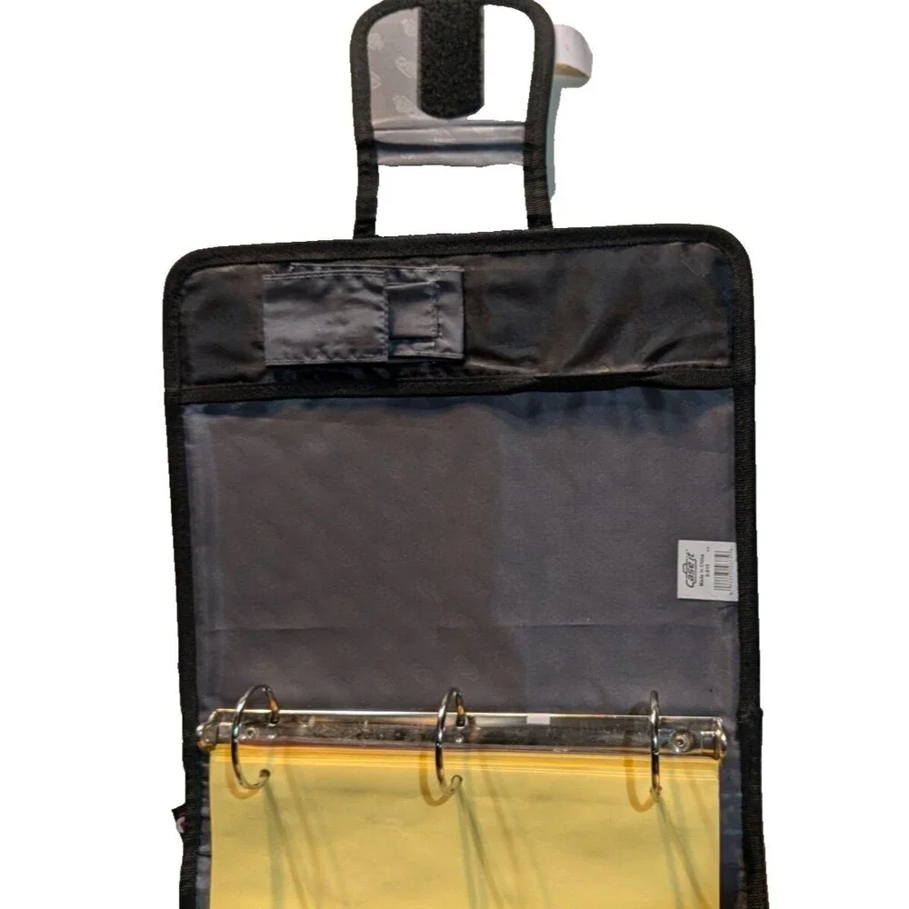 Case-It vintage black and gray 3 ring binder trapper keeper style